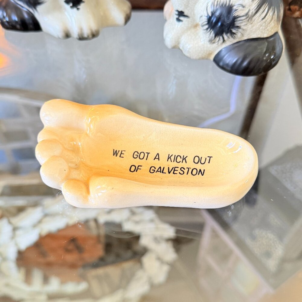 Vintage Galveston Texas Souvenir Trinket Dish - Picture 3 of 10